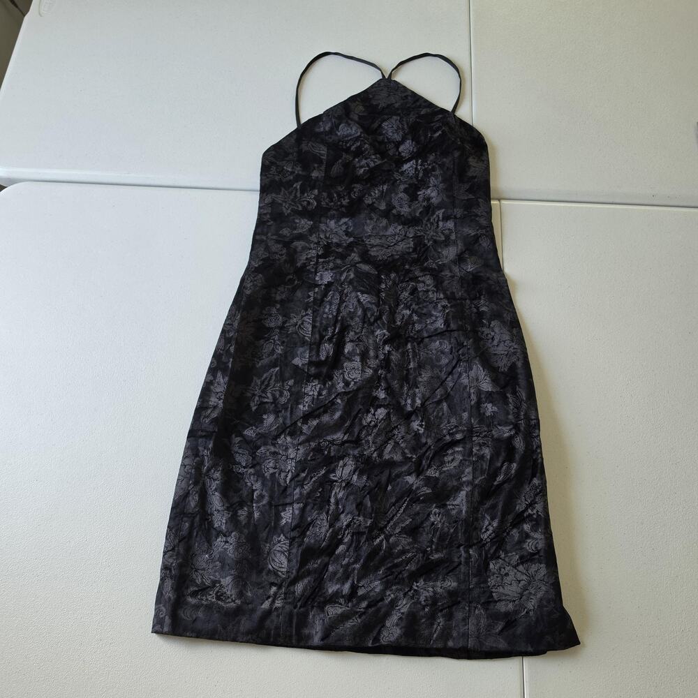 Rag & Bone Dress 2 Black Floral Velvet Halter Party Cocktail Whimsigoth Witch